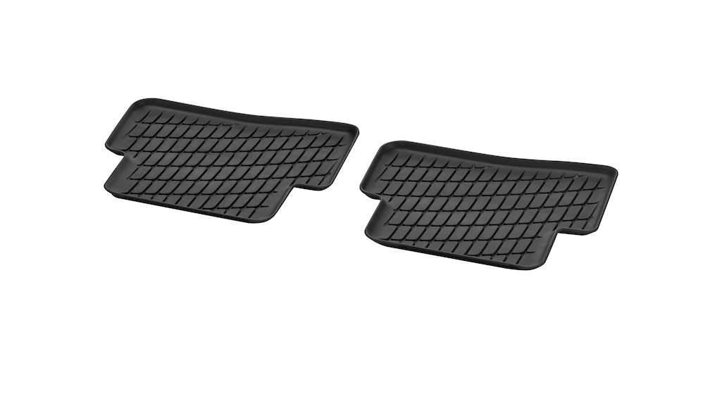 Carrés dynamiques de tapis arrière en caoutchouc Classe C S206 (06 / 21-) W206 (06 / 21-)