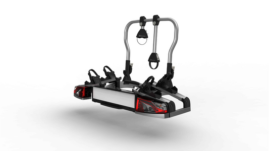 Portabiciclette posteriore per dispositivo di traino ribaltabile 2 biciclette ECE