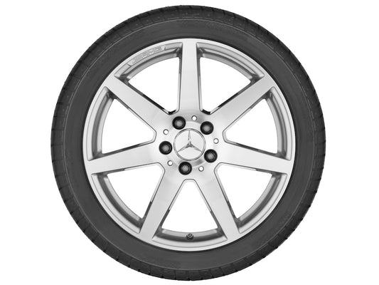 Cerchio a 7 razze AMG, 45,7 cm (18 pollici), Tornitura a specchio Mercedes Classe C