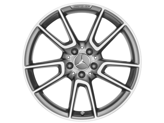 Cerchio a 5 doppie razze AMG, 48,3 cm (19 pollici), con tornitura a specchio ASSE ANTERIORE Classe C serie A205 | C205 | S205 | W205