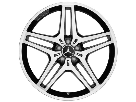 Cerchio a 5 doppie razze AMG, 53,3 cm (21 pollici), Tornitura a specchio