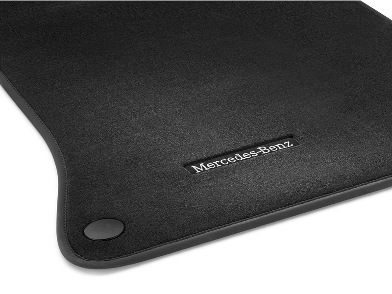 Tappetini in velluto, CLASSIC, Set, 4 unità colore nero