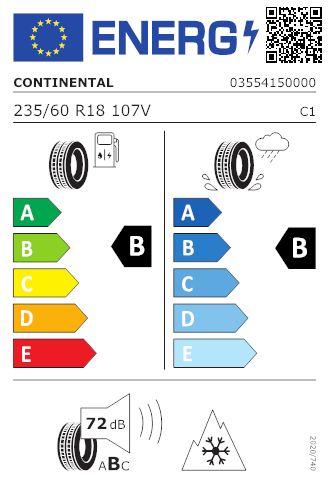 Continental 235/60R18 107V XL ASC 2SESASAncontact 2