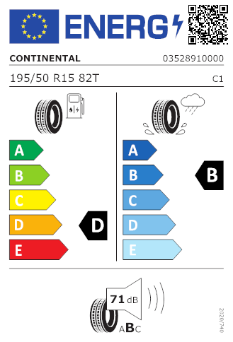 Continental 195/50 R15 82T PremiumContact 2 FR