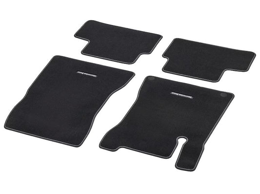 Set 4 Tappetini Mercedes-Benz in velluto CLASSIC Cucitura Decorativa in Beige Seta CLA C118 X118 | Classe A C118| 177 W177