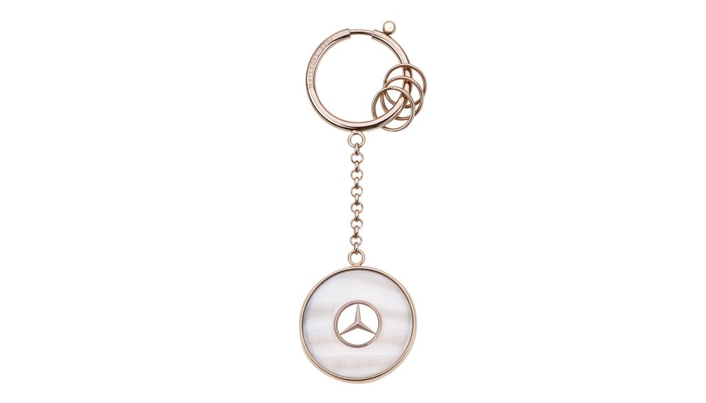 Portachiavi, Praga oro rosa, Acciaio legato / Madreperla