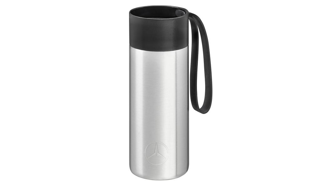 To Go Cup, 0,5 l color argento / nero, Acciaio legato