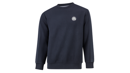 Felpa Unisex Mercedes-Benz blu Navy Modern Fit in Sweat Piqué con Stella - Prodotto Ufficiale