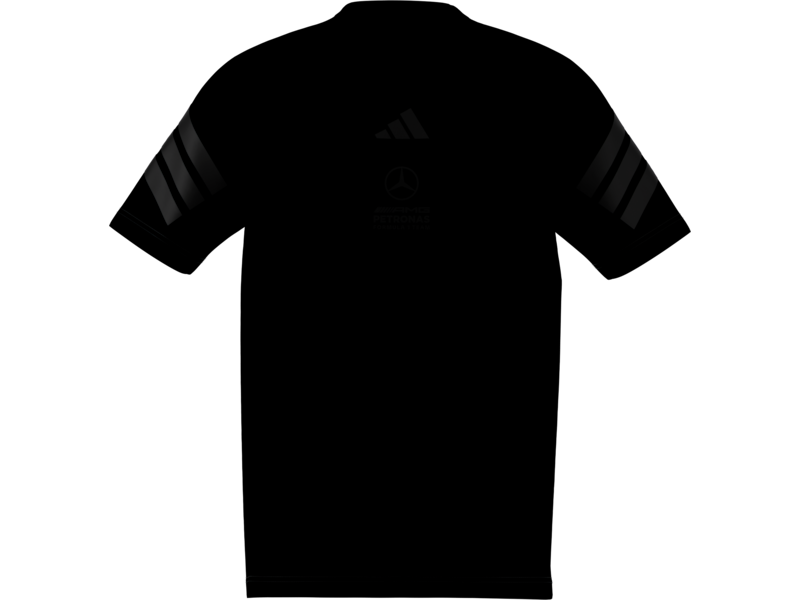 T-shirt Uomo Mercedes-AMG PETRONAS F1 “Lights Out” Nero su Nero - Prodotto Ufficiale