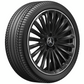 Cerchio in lega AMG 19 pollici Mercedes-Benz nero – razze sportive R19 ET49 bordo tornito originale