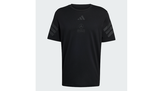 T-shirt Uomo Mercedes-AMG PETRONAS F1 “Lights Out” Nero su Nero - Prodotto Ufficiale