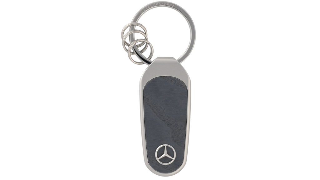 Mercedes-Benz Keychain iz nerjavečega jekla in lesa