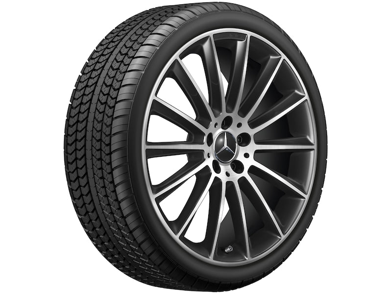 Cerchio a razze Mercedes-Benz AMG 50,8 cm 20 pollici nero lucido Classe E serie 213