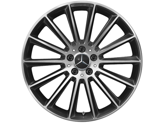 Cerchio a razze Mercedes-Benz AMG 50,8 cm 20 pollici nero lucido Classe E serie 213
