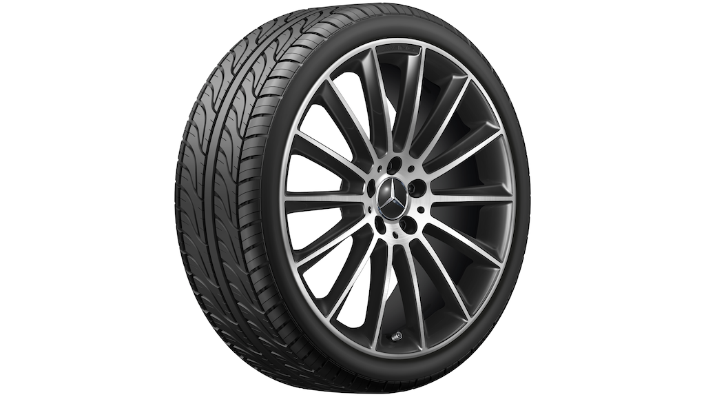 Cerchio a razze Mercedes-Benz AMG 50,8 cm 20 pollici nero lucido Classe E serie 213