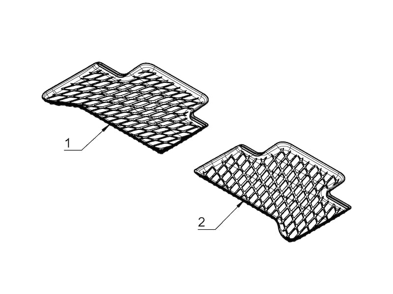 Tappetini Posteriori in gomma Dynamic Squares EQA 243