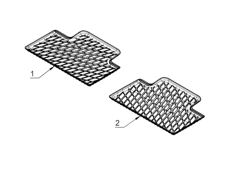 Tappetini Posteriori in gomma Dynamic Squares EQB X243