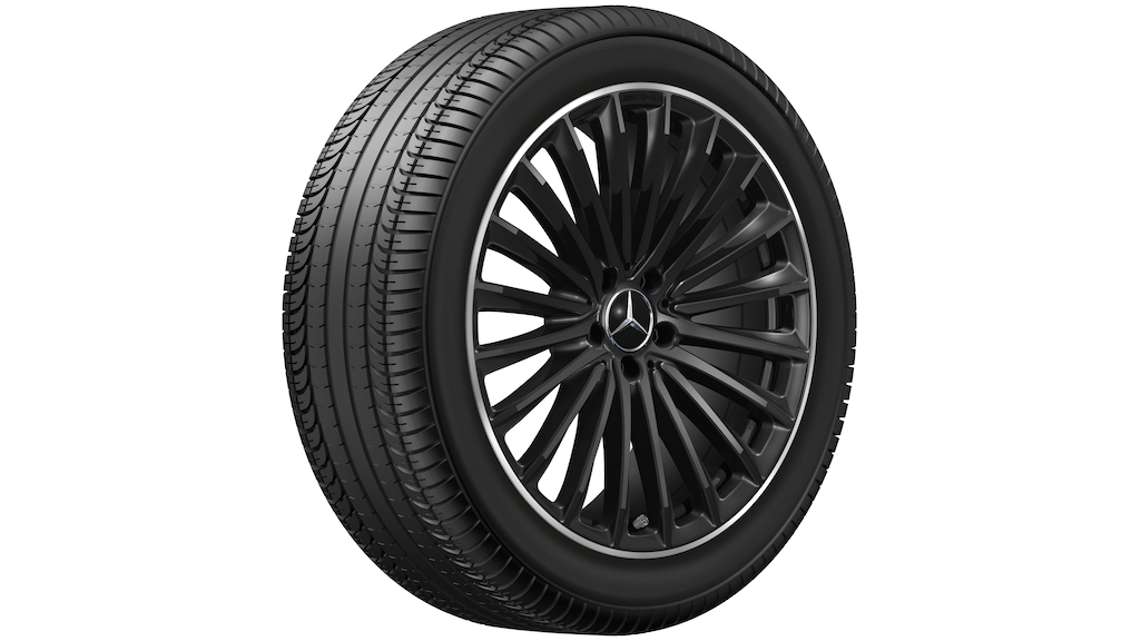 Cerchio in lega AMG 20 pollici Mercedes-Benz nero – razze sportive R20 ET35,5 bordo tornito originale