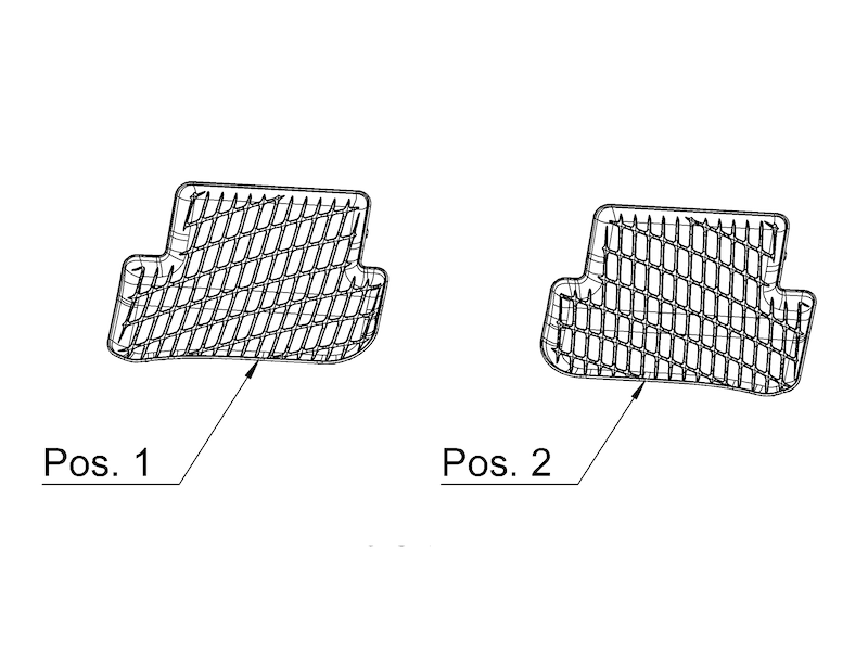 Tappetini posteriori in gomma Dynamic Squares CLE C236 (11/23-)