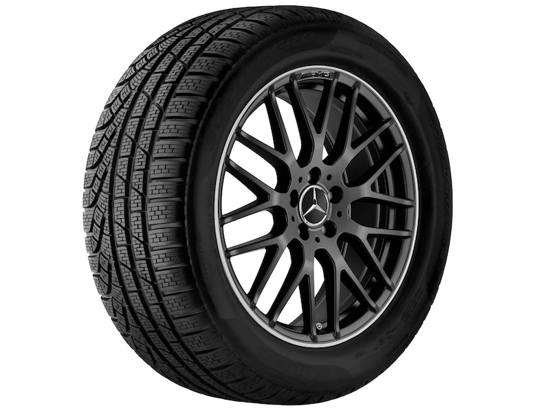 Cerchio in lega leggera AMG, design a razze incrociate, 48,3 cm (19 pollici), Bordo del cerchio tornito a specchio CLA 117 | Classe A  W176