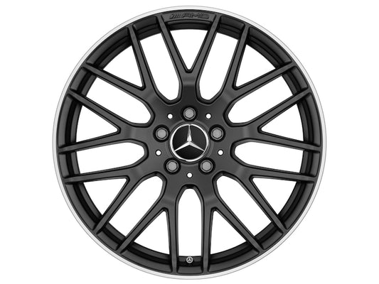 Cerchio in lega leggera AMG, design a razze incrociate, 48,3 cm (19 pollici), Bordo del cerchio tornito a specchio CLA 117 | Classe A  W176