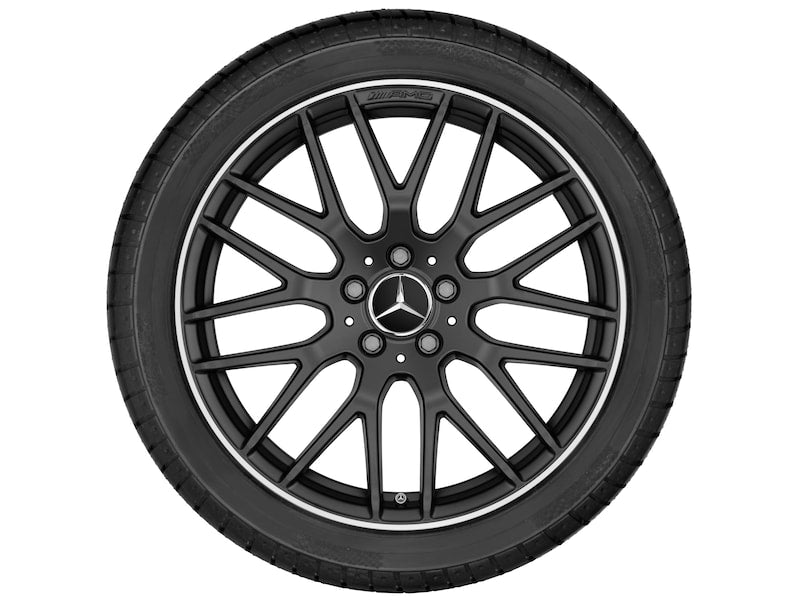 Cerchio in lega leggera AMG, design a razze incrociate, 48,3 cm (19 pollici), Bordo del cerchio tornito a specchio CLA 117 | Classe A  W176