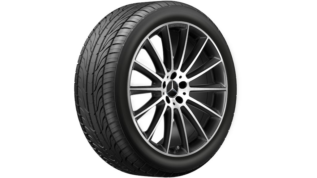 Cerchio in lega AMG 21 pollici Mercedes-Benz nero – razze sportive R21 ET54 originale
