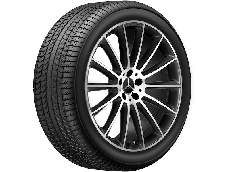 Cerchio in lega AMG 21 pollici Mercedes-Benz nero – razze sportive R21 ET54 originale