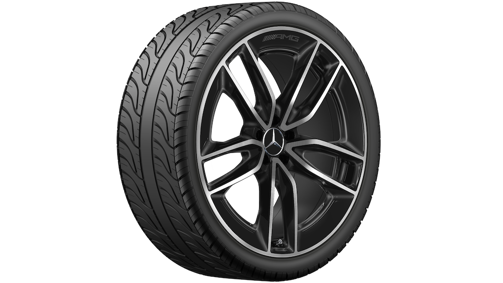 Cerchio in lega AMG 22 pollici Mercedes-Benz nero – 5 doppie razze R22 ET56,1 originale