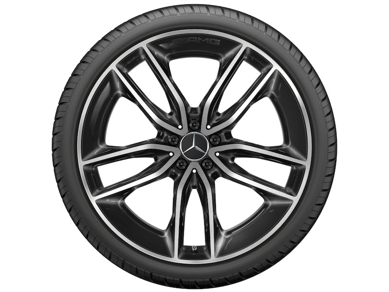 Cerchio in lega AMG 22 pollici Mercedes-Benz nero – 5 doppie razze R22 ET56,1 originale