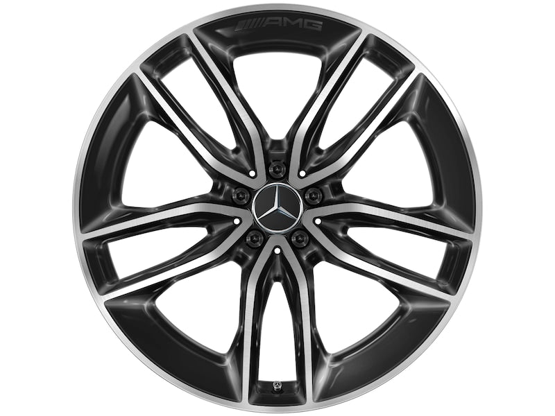 Cerchio in lega AMG 22 pollici Mercedes-Benz nero – 5 doppie razze R22 ET56,1 originale