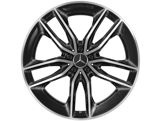 Cerchio in lega AMG 22 pollici Mercedes-Benz nero – 5 doppie razze R22 ET56,1 originale