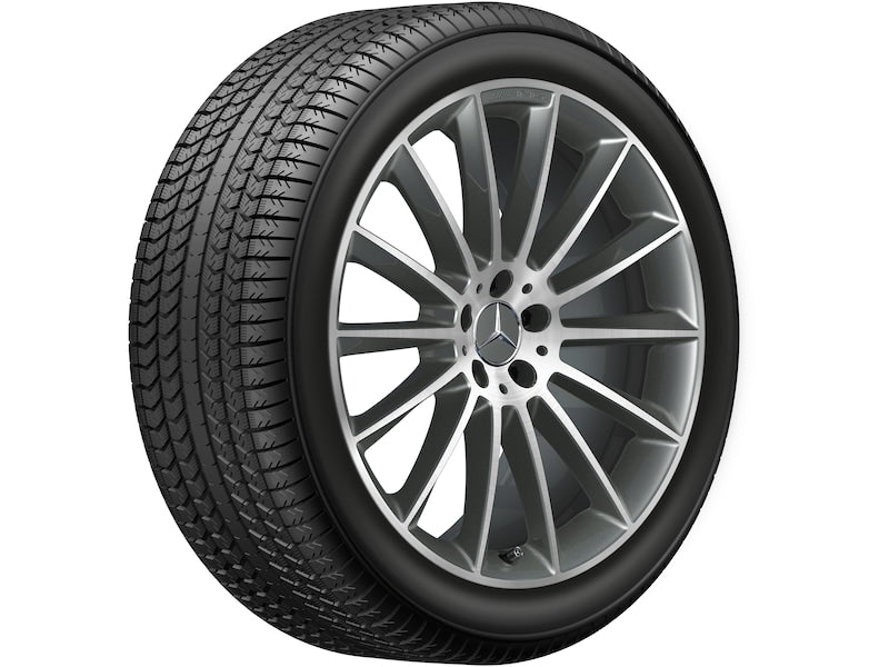 Cerchio in lega AMG 21 pollici Mercedes-Benz grigio titanio – razze sportive R21 ET49 originale