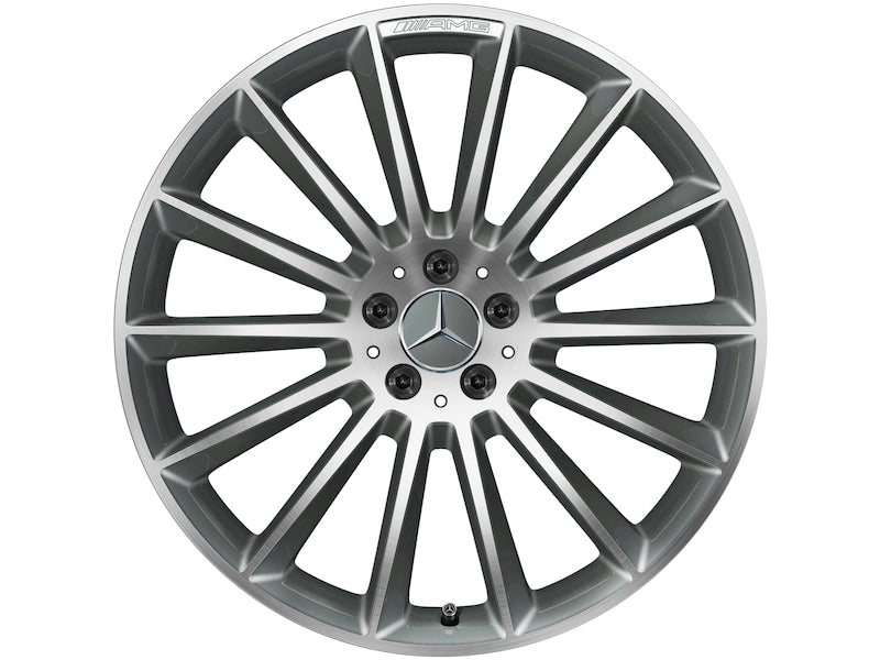 Cerchio in lega AMG 21 pollici Mercedes-Benz grigio titanio – razze sportive R21 ET49 originale