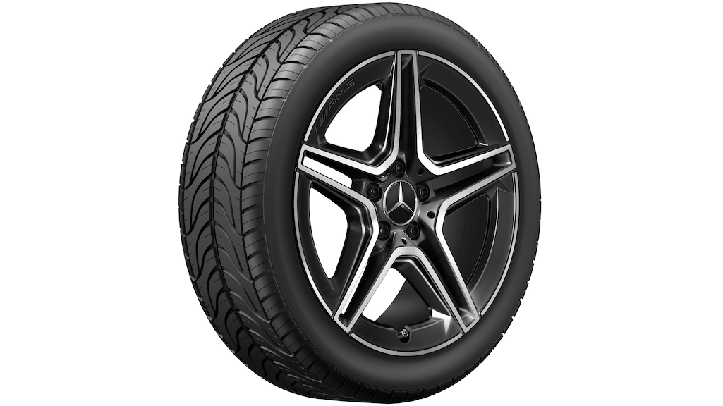 Cerchio in lega AMG 18 pollici Mercedes-Benz nero – 5 doppie razze R18 ET49 originale