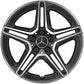 Cerchio in lega AMG 18 pollici Mercedes-Benz nero – 5 doppie razze R18 ET49 originale