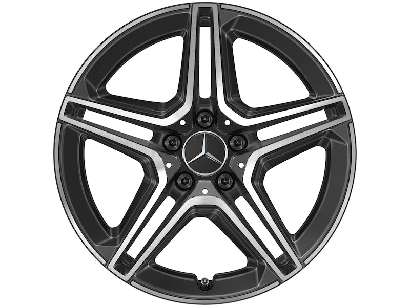 Cerchio in lega AMG 18 pollici Mercedes-Benz nero – 5 doppie razze R18 ET49 originale