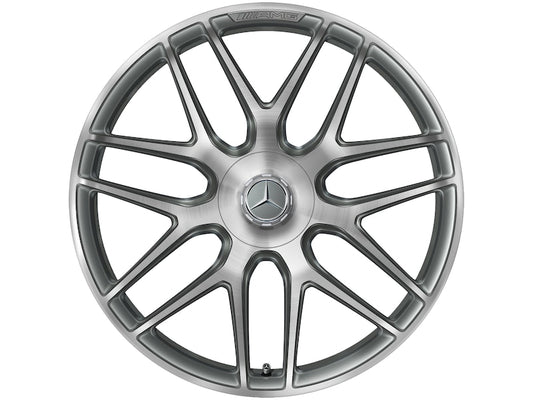 Cerchio fucinato AMG 22 pollici Mercedes-Benz – razze incrociate R22 ET53 grigio titanio originale