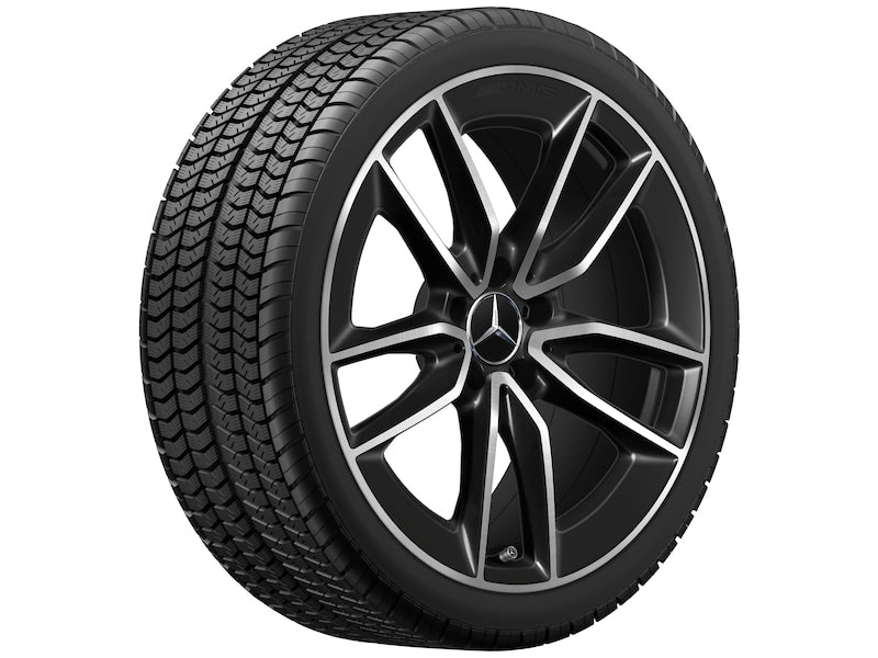 Cerchio in lega AMG 19 pollici Mercedes-Benz Nero - Tornitura a specchio R19 ET 40
