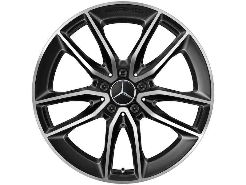 Cerchio in lega AMG 19 pollici Mercedes-Benz Nero - Tornitura a specchio R19 ET 40