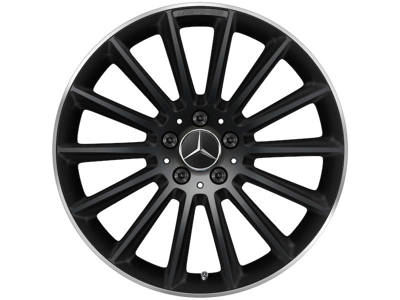 Cerchio in lega AMG 19 pollici Mercedes-Benz nero opaco – razze sportive R19 ET40 bordo tornito originale