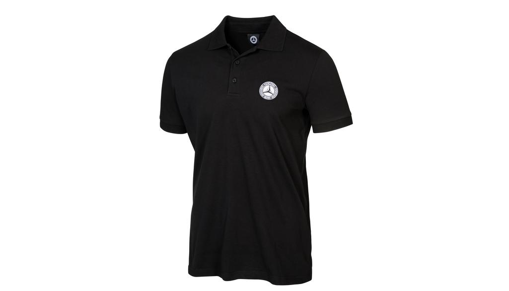 Polo Uomo Mercedes-Benz Nera Slim Fit con Stella Storica e Logo Classi ...