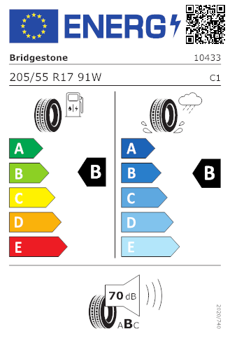 BRIDGESTONE 205/55 R17 91W Turanza T 005 MO