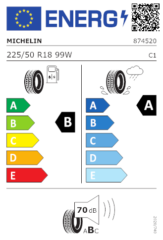 MICHELIN 225/50R18 99WXL PCY5 FRV RG