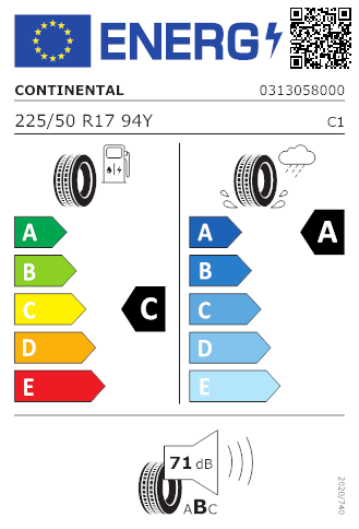 CONTINENTAL 225/50R17 94Y FR PC7PremiumContact 7