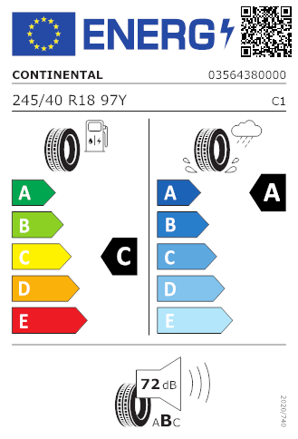 Continental 245/40 R18 97y SportContact 5 XL Mofr