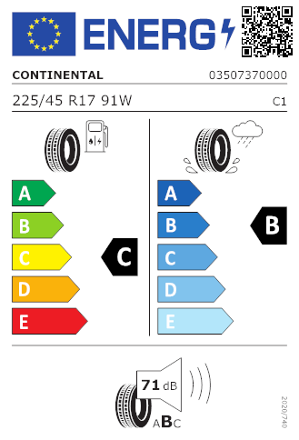 Continental 225/45 R17 91W SportContact 5 MO FR