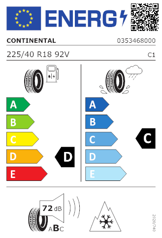 CONTINENTAL 225/40 R18 92V WinterContactTS830 PXL AO FR M+S