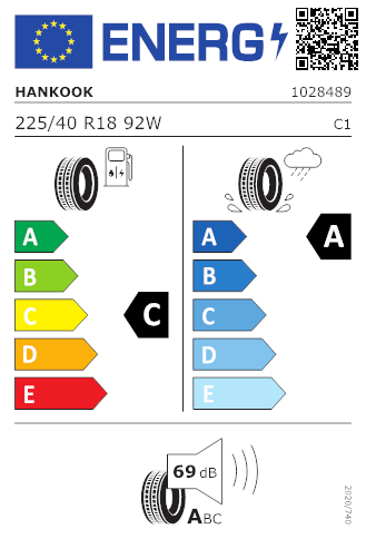 HANKOOK 225/40 R18 92W Ventus Prime4 K135 (2 places)XL FR