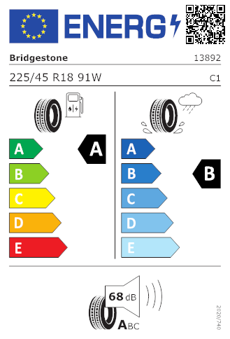 BRIDGESTONE 225/45 R18 91W Turanza T 005 MO FSL